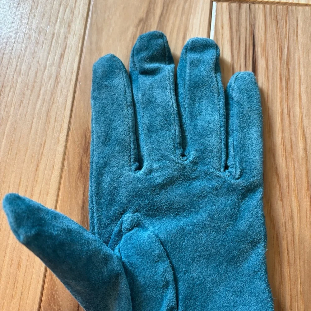 Vintage blue suede